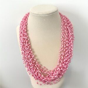 Vintage  Pink Beaded Necklace